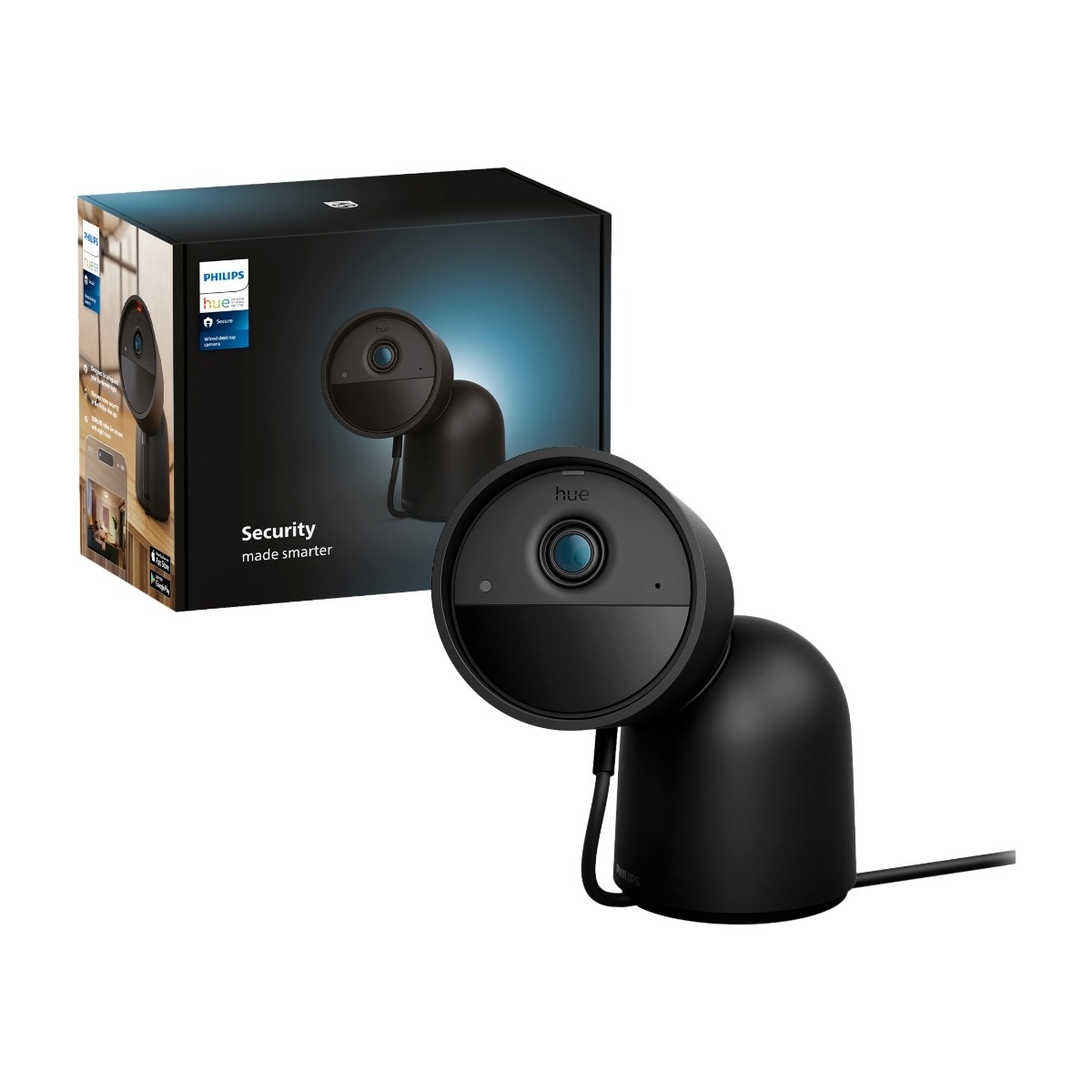 Philips Hue Secure kamera Kablet skrivebord, svart
