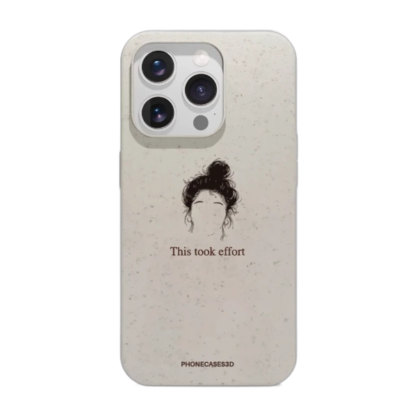 Phonecases3D iPhone 16 Pro Marit Bakkli kompostoituva suojakuori, valkoinen