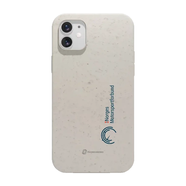 Phonecases3D iPhone 11 Norges Motorsportforbund kompostoituva suojakuori, valkoinen