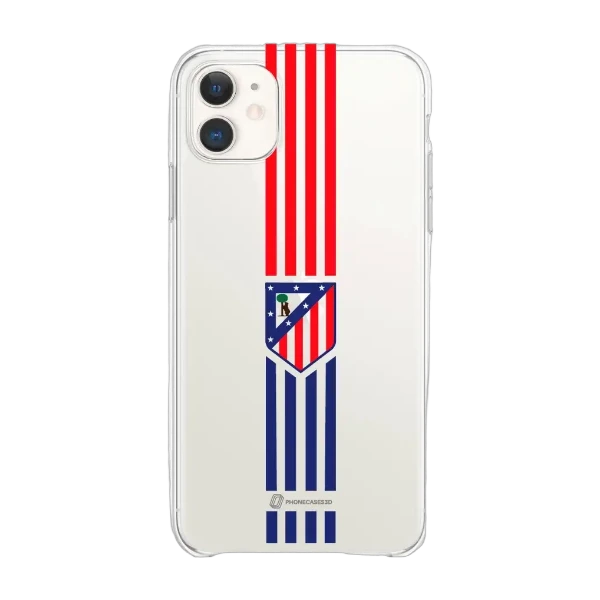 Phonecases3D iPhone 11 Atlético de Madrid Clear case -suojakuori, valkoinen