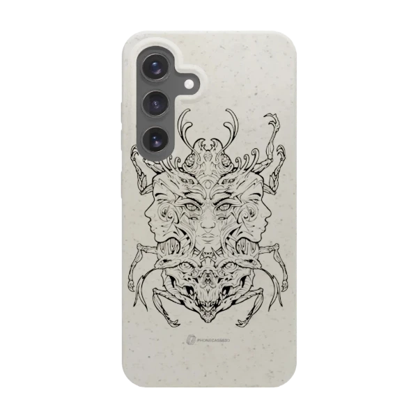 Phonecases3D Samsung Galaxy S25 Urban Pixel kompostoituva suojakuori, valkoinen