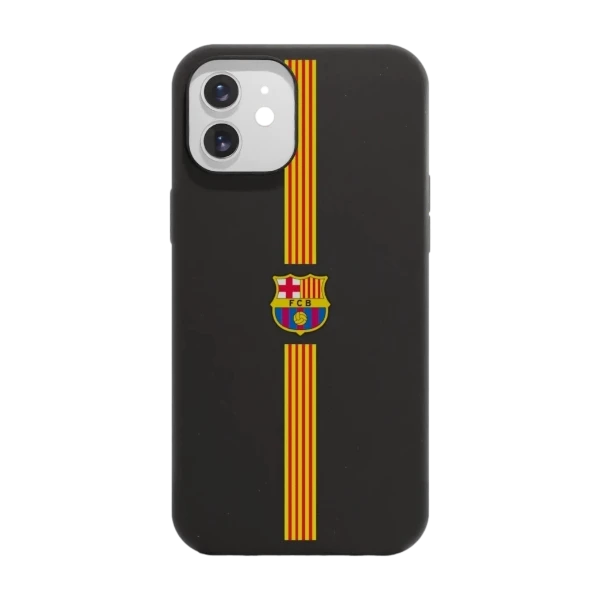 Phonecases3D iPhone 12 FC Barcelona kompostoituva suojakuori, musta