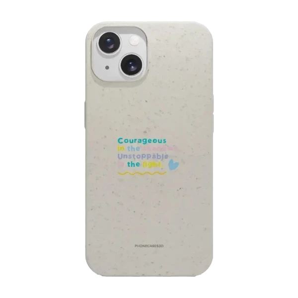 Phonecases3D iPhone 15 Jess Rachel Sharp kompostoituva suojakuori, valkoinen