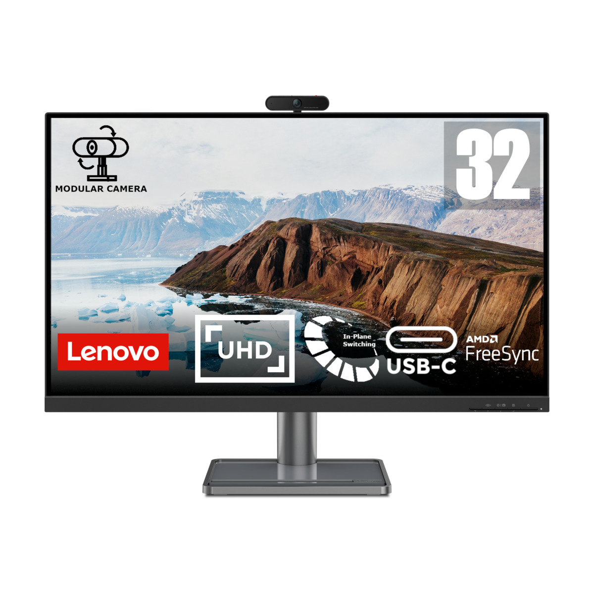 Lenovo L32P-30 (med webcam) 31,5" 4K UHD skærm