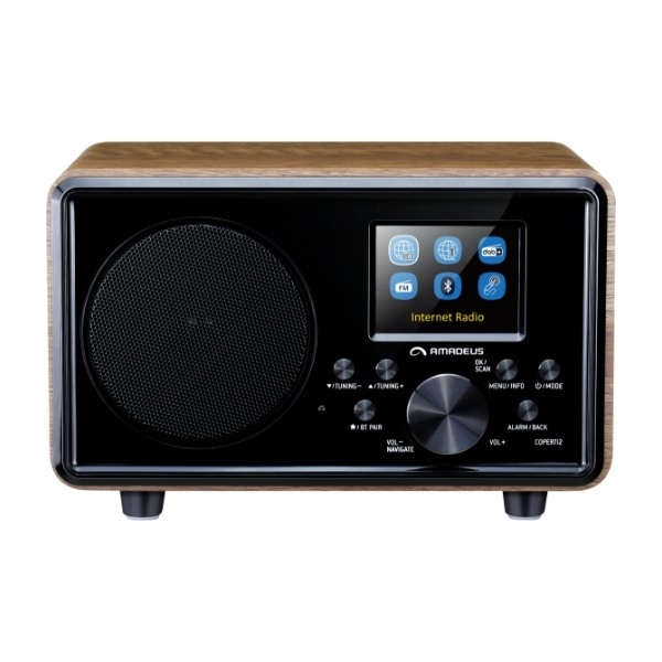 Amadeus Coperti 2 DAB+ WiFi radio, Mørkt tre
