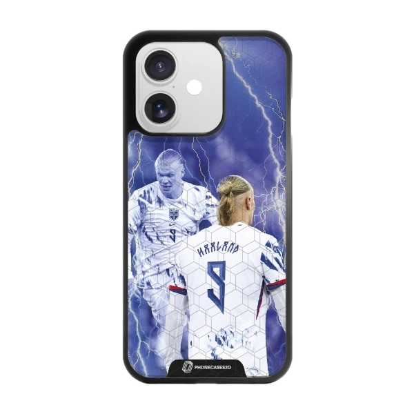 Phonecases3D iPhone 17 Norges Fotballforbund Haaland -3D suojakuori, musta