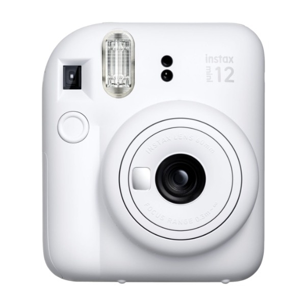 Fujifilm Instax Mini 12 øyeblikkskamera + 10 pk Instant Film, hvit (Returnert innen 60 dager - Produktet er i orden)