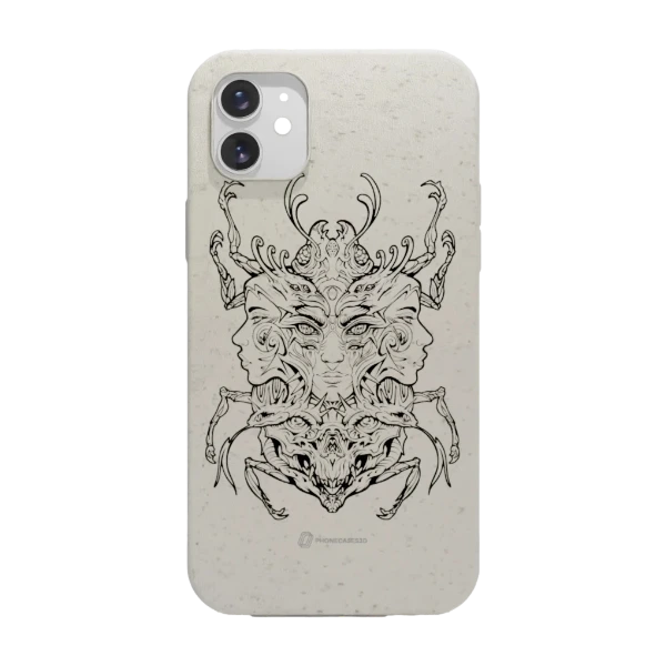 Phonecases3D iPhone 11 Urban Pixel kompostoituva suojakuori, valkoinen