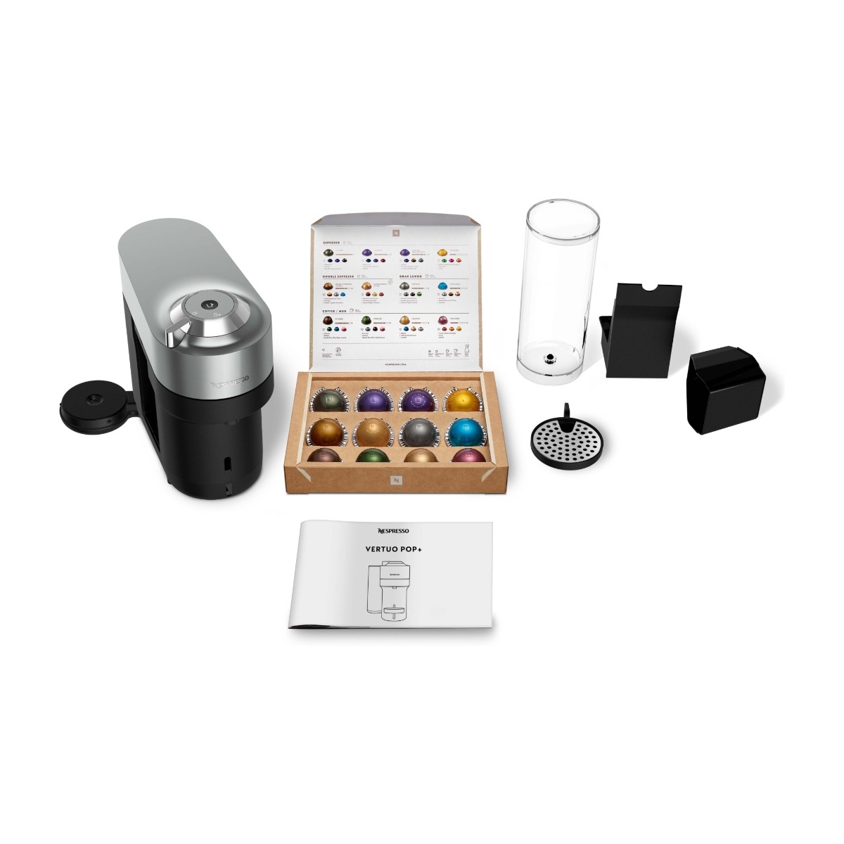 Nespresso Vertuo Pop+ kapselmaskine By Krups, titanium billede 4