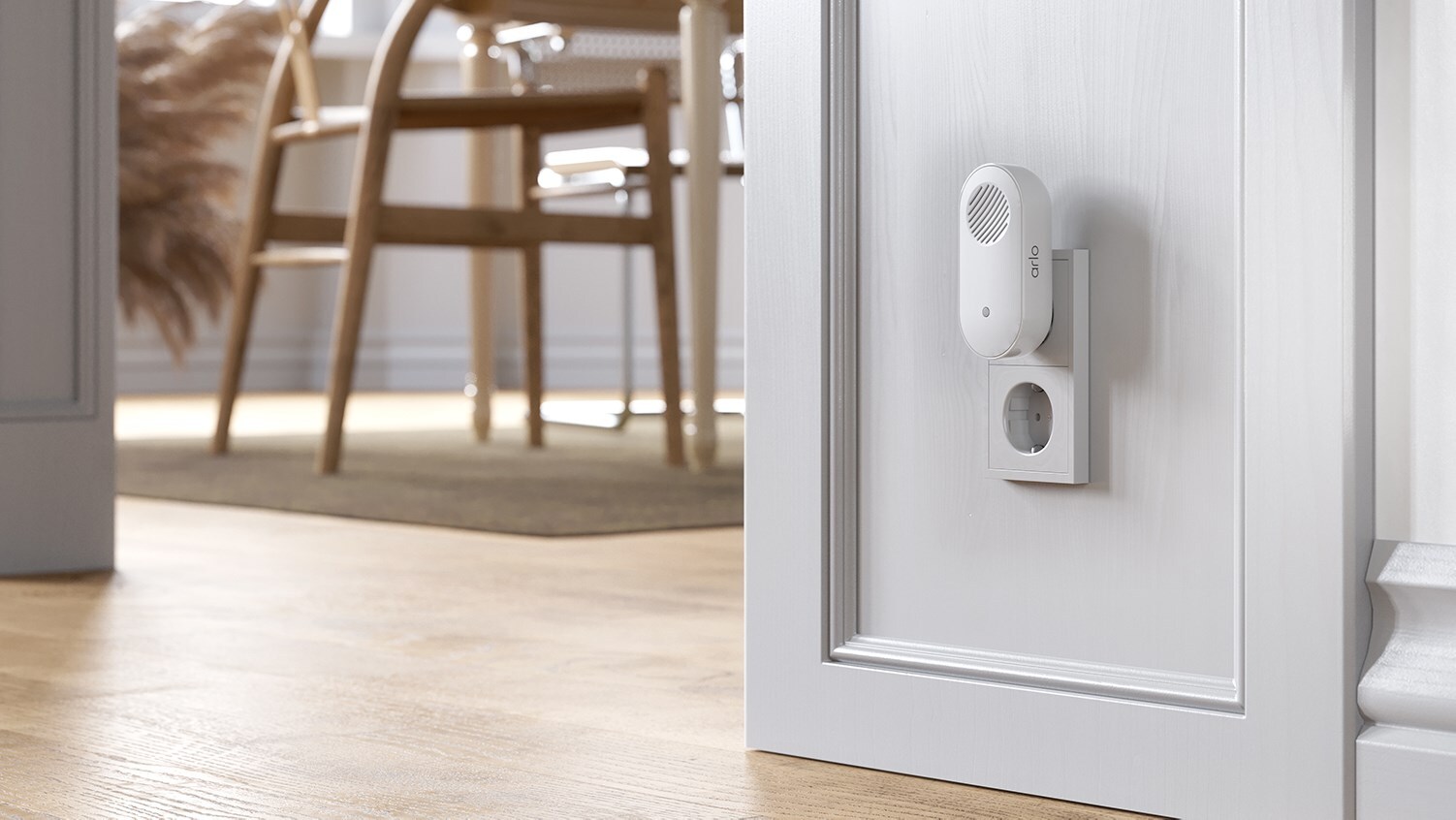 Arlo videodørklokke + Chime V2, hvid Power.dk