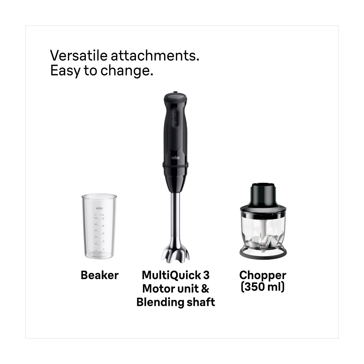 Braun MultiQuick 3 MQ30.201.MBK stavblender billede 6