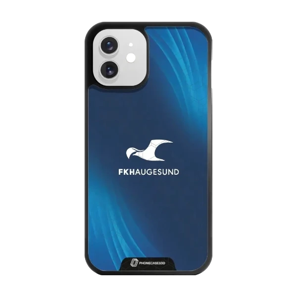 Phonecases3D iPhone 12 FK Haugesund -3D suojakuori, musta