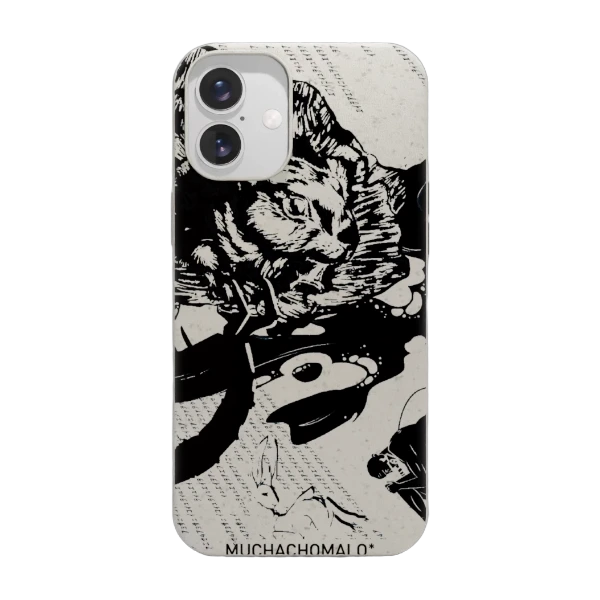 Phonecases3D iPhone 16 Plus Muchacho Malo kompostoituva suojakuori, valkoinen