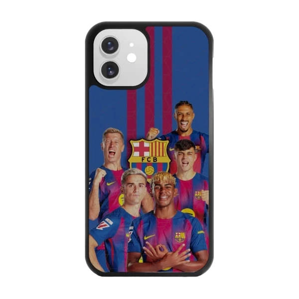 Phonecases3D iPhone 12 FC Barcelona -3D suojakuori, musta