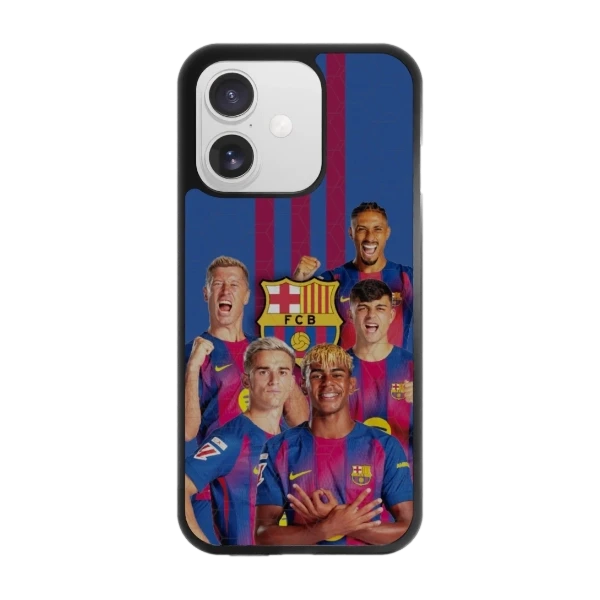 Phonecases3D iPhone 17 FC Barcelona -3D suojakuori, musta