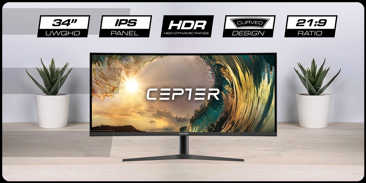 Cepter Pulse X 34 HAS monitor.
