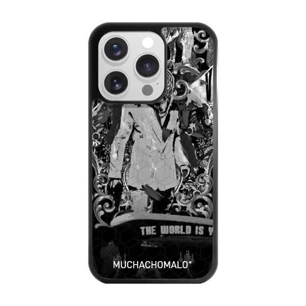 Phonecases3D iPhone 15 Pro Muchacho Malo -3D suojakuori, musta