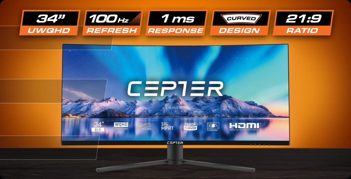 Cepter Pulse 34" monitor.