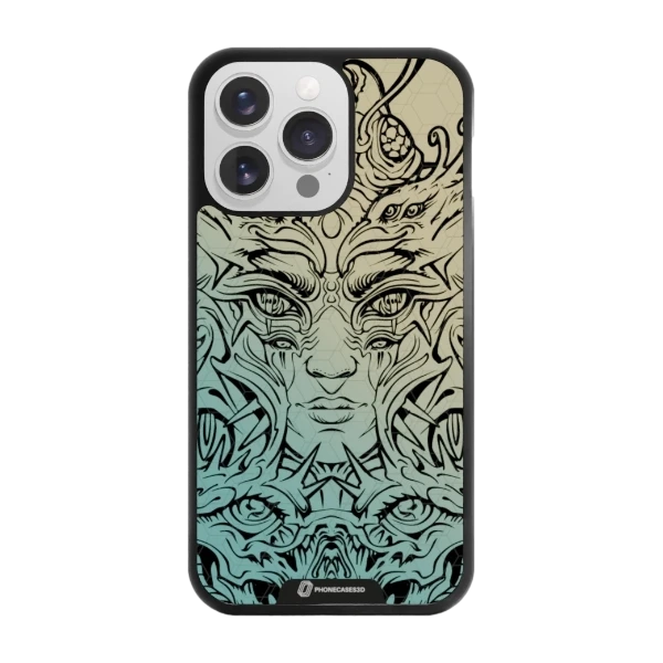 Phonecases3D iPhone 13 Pro Urban Pixel -3D suojakuori, musta