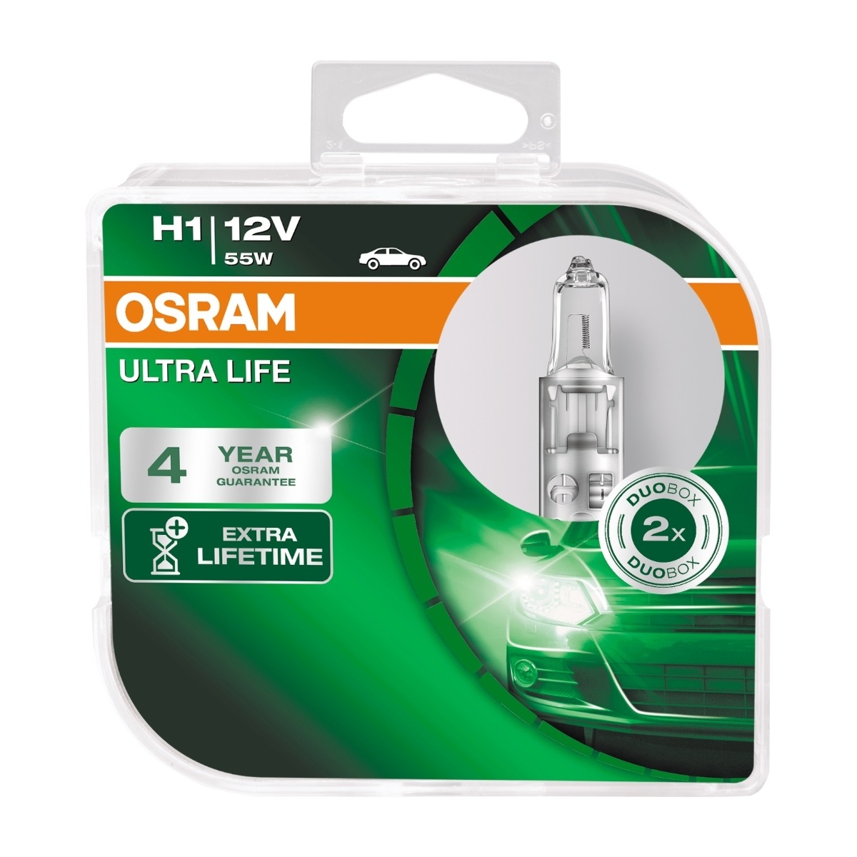 Osram Ultra Life Billys H1 55W P14.5S, 2 stk