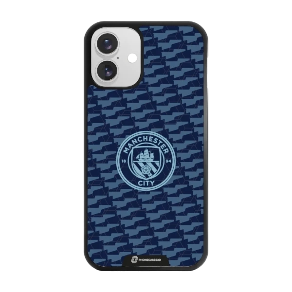 Phonecases3D iPhone 16 Plus Man City -3D suojakuori, musta