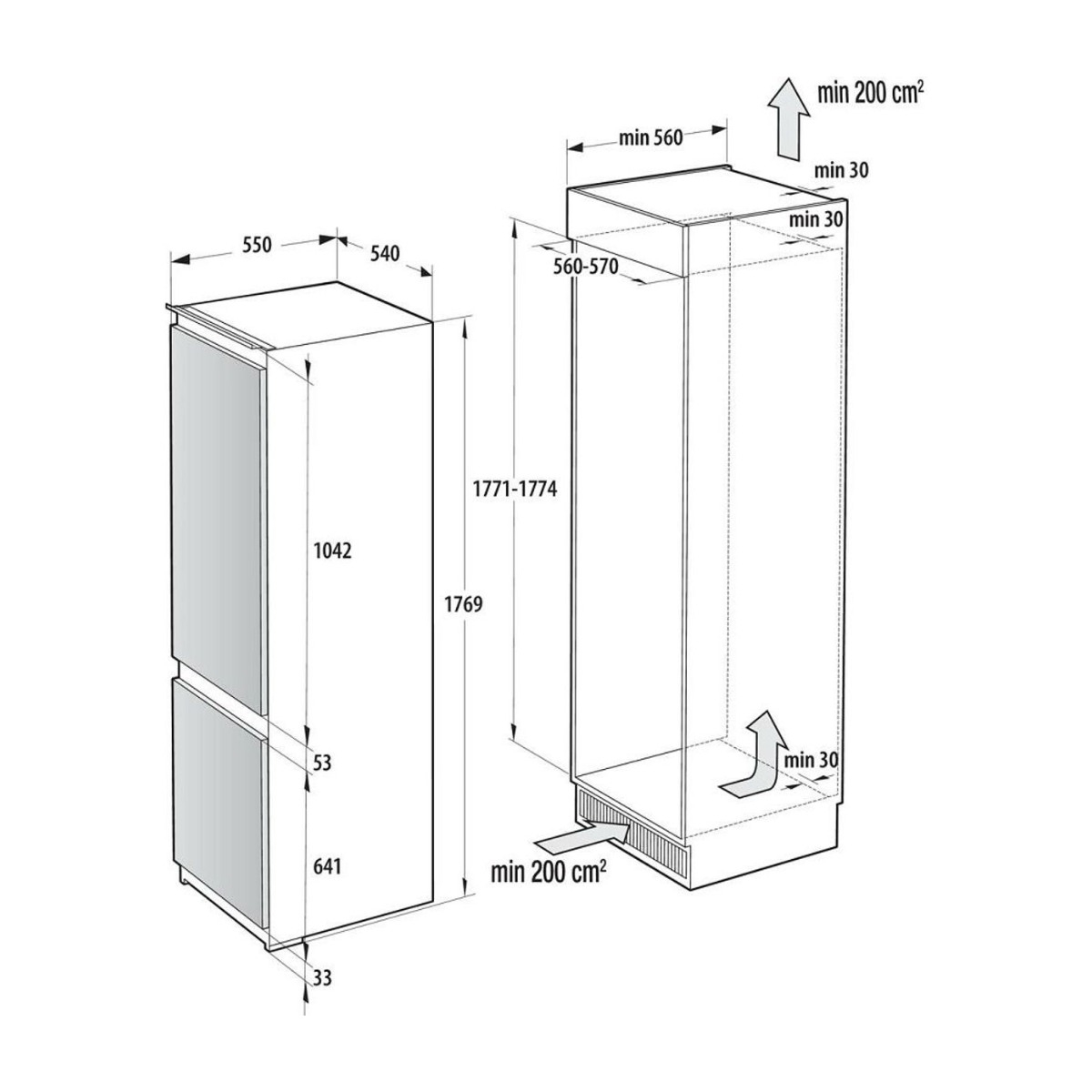 Gorenje RKI517E41 integreret kølefryseskab billede 6