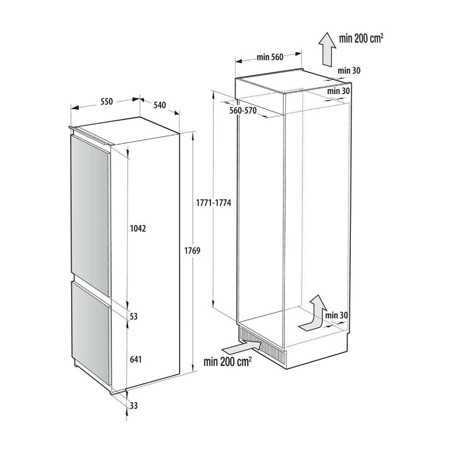 Gorenje RKI517E41 integreret kølefryseskab billede 8