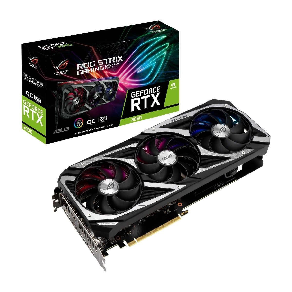 ASUS ROG STRIX GEFORCE RTX 3060 12 GT OC EDITION NÄYTÖNOHJAIN - Power.fi