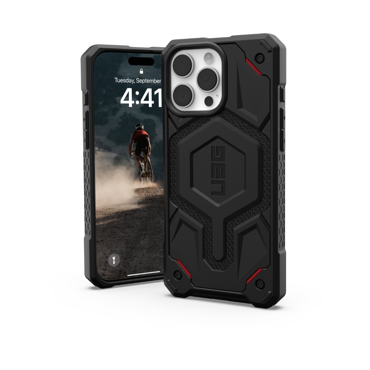 iPhone 16 Pro Max UAG MONARCH Pro Series Deksel - MagSafe Kompatibel - Kevlar Black