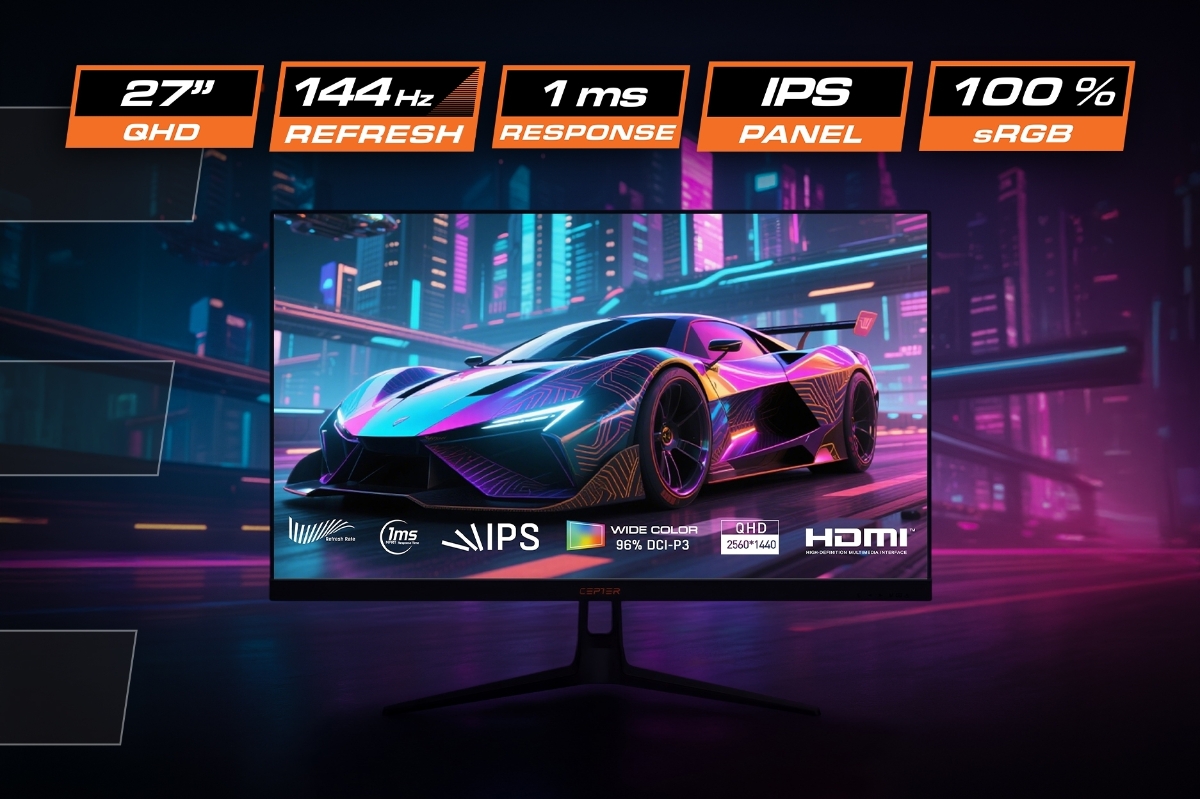 CEPTER ATILIUS X1 27" QHD 144HZ MONITOR