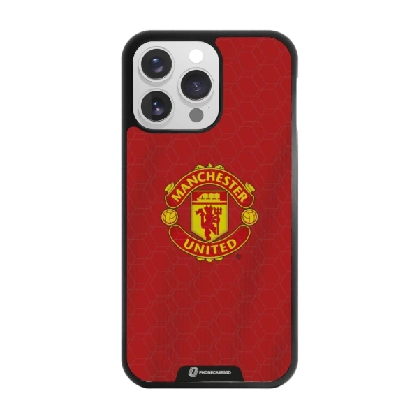 Phonecases3D iPhone 16 Pro Max Manchester United FC -3D suojakuori, musta