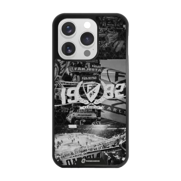 Phonecases3D iPhone 15 Pro Färjestad BK -3D suojakuori, musta