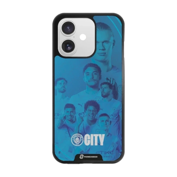 Phonecases3D iPhone 17 Man City -3D suojakuori, musta