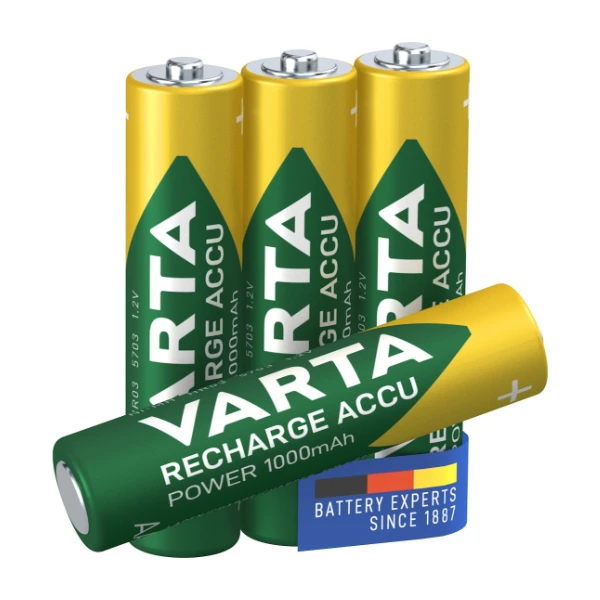 VartaPowerladattavatparistotAAA1000mAh4kpl