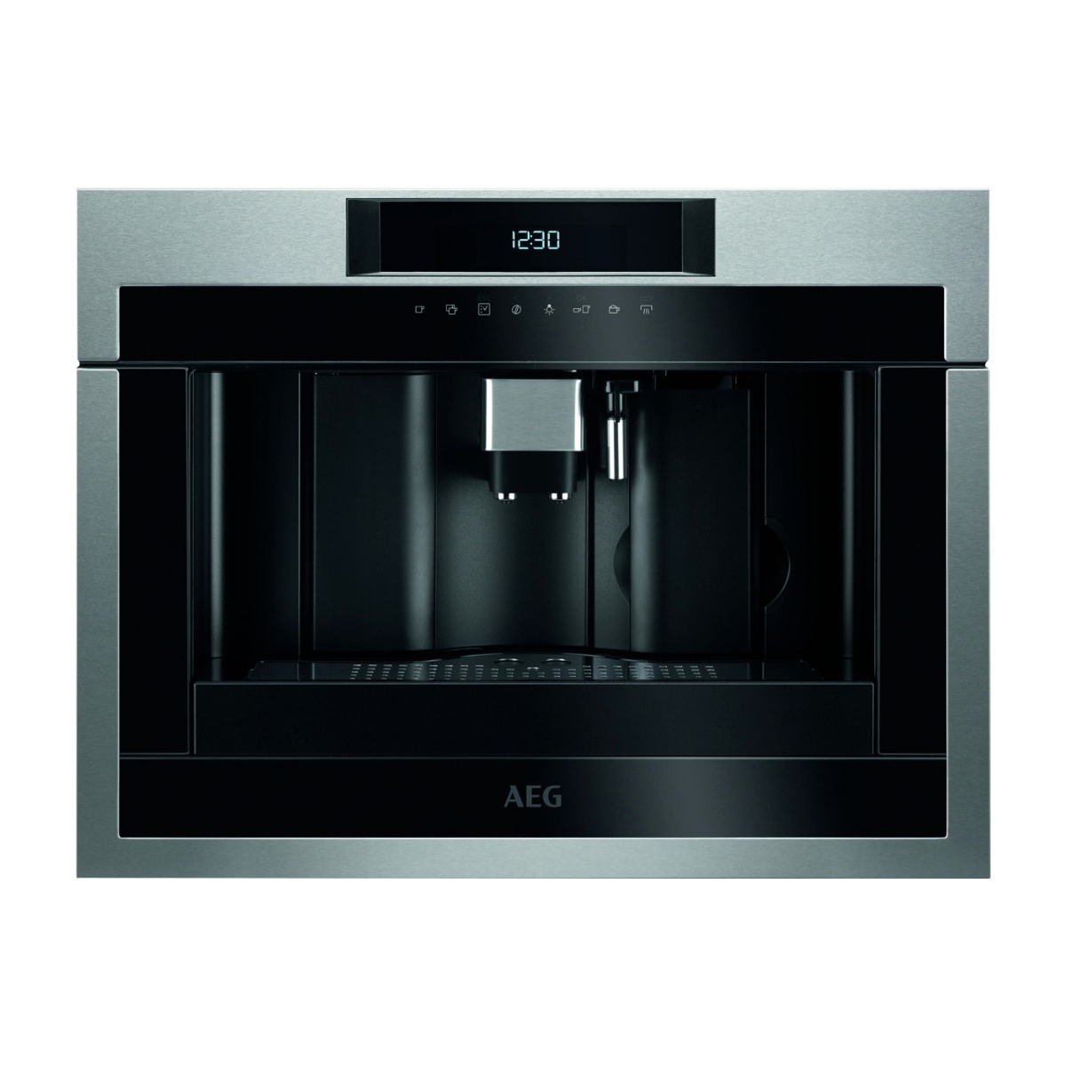 Aeg Kaffemaskin Rustfritt Stål Sort Med Anti Finger Print kke884500m