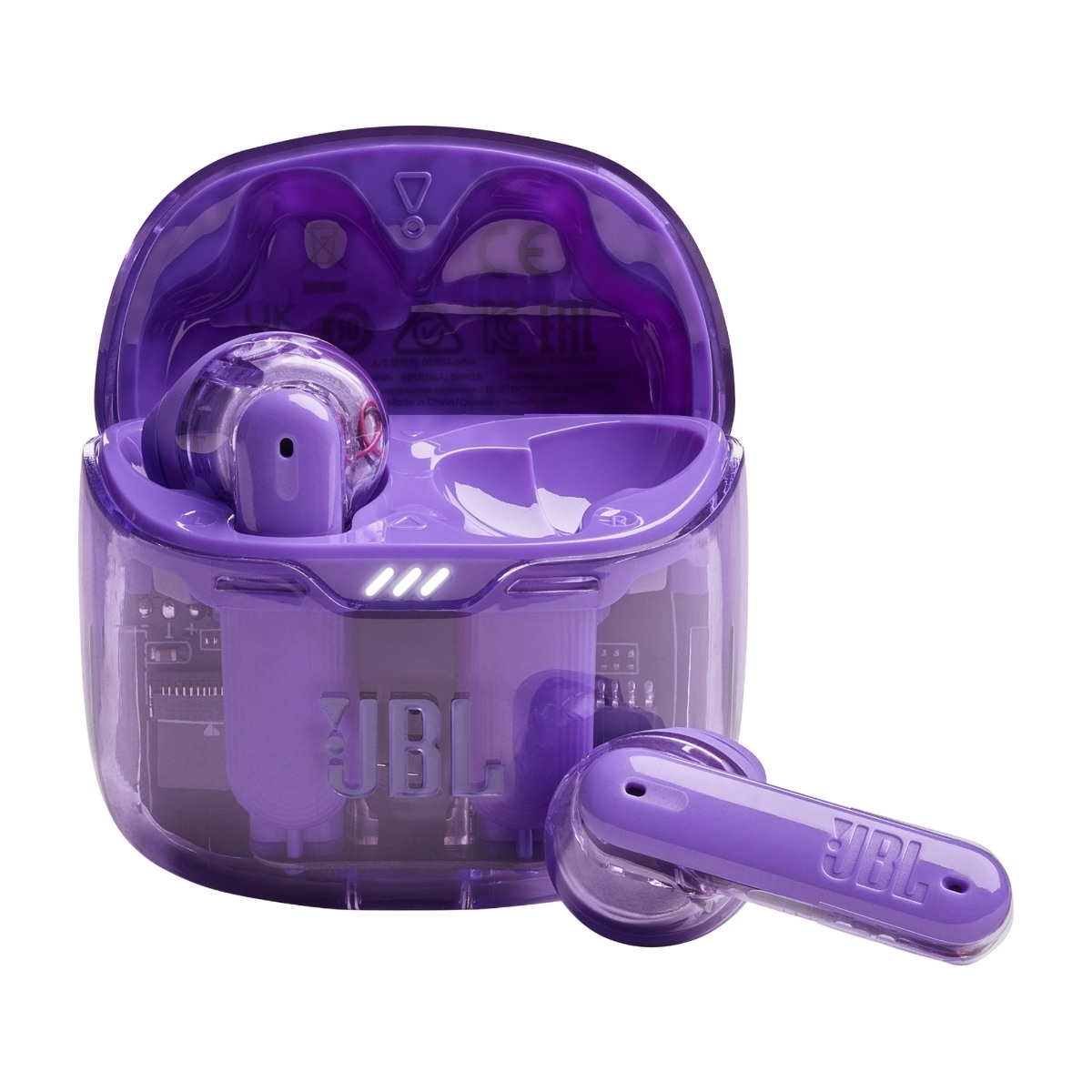 JBL Lifestyle Tune Flex True Wireless øretelefoner, gjennomsiktige/lilla