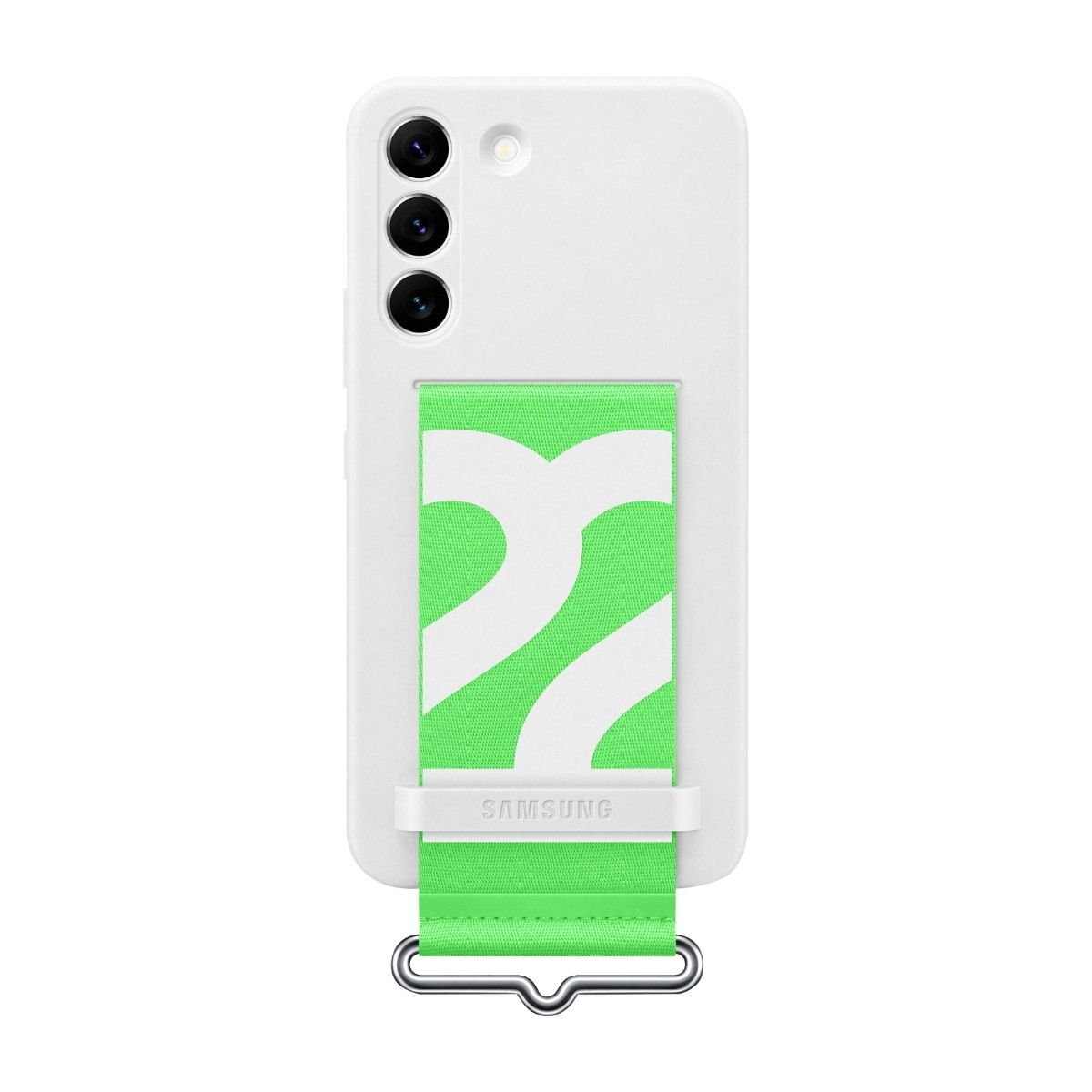 Samsung Galaxy S22 Silicone Cover Strap deksel, white