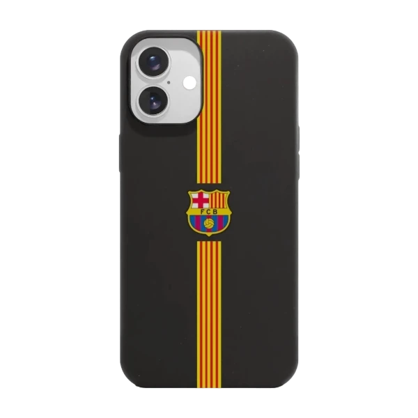 Phonecases3D iPhone 16 Plus FC Barcelona kompostoituva suojakuori, musta