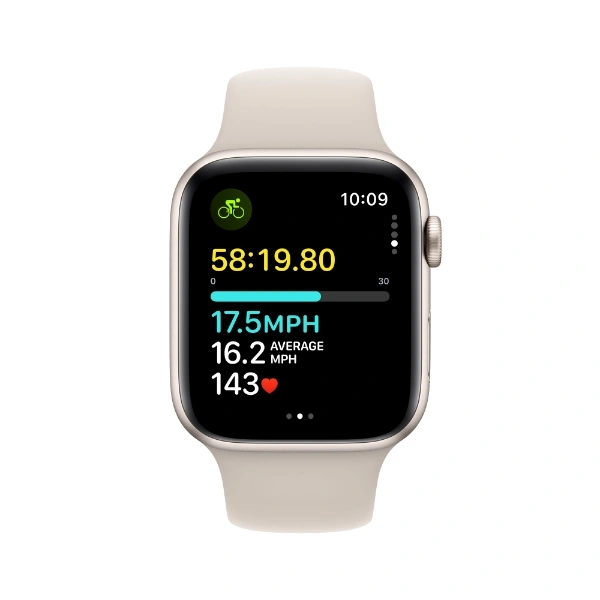 Apple Watch SE GPS + Cellular 44 mm, Stjerneskinn aluminium 