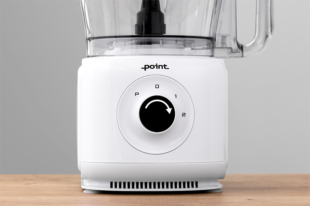 Close up of the dial and speed settings of POINT POFP5000 FOOD PROCESSOR 
