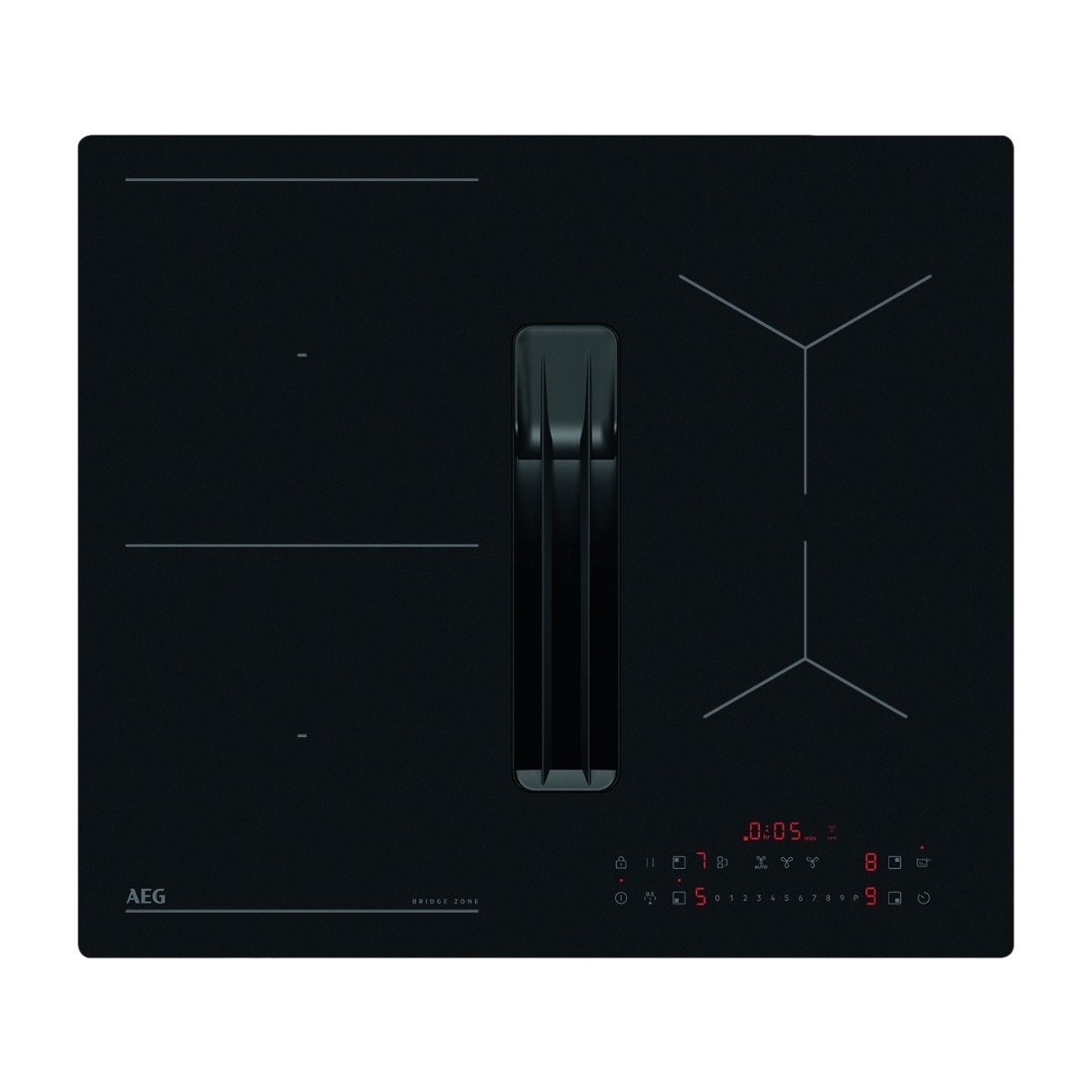 AEG 6000-serien TT6PCB00CT SaphirMatt® SE induktionskogeplade med emhætte billede 1